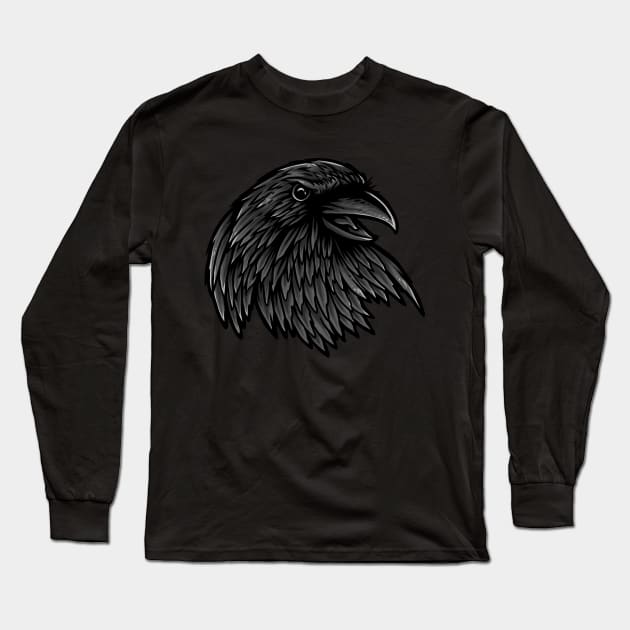 Rise Of The Raven Long Sleeve T-Shirt by GoshaDron